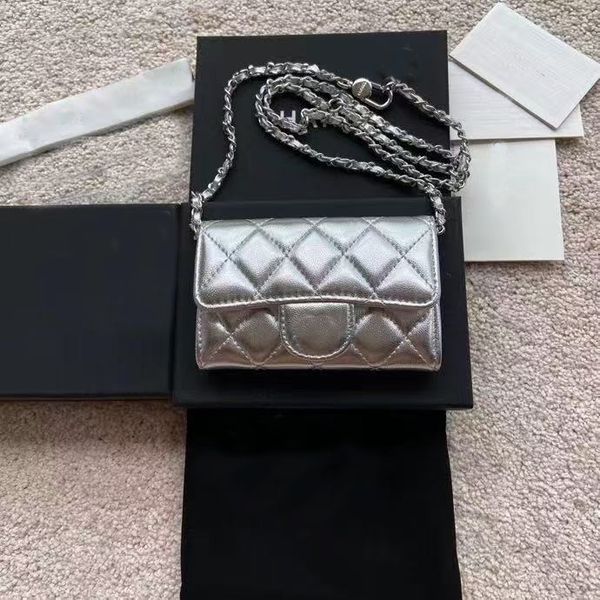 10A classic best quality genuinel leather women wallet with hardware chain luxurys designers wallet womens wallet purese credit card holder