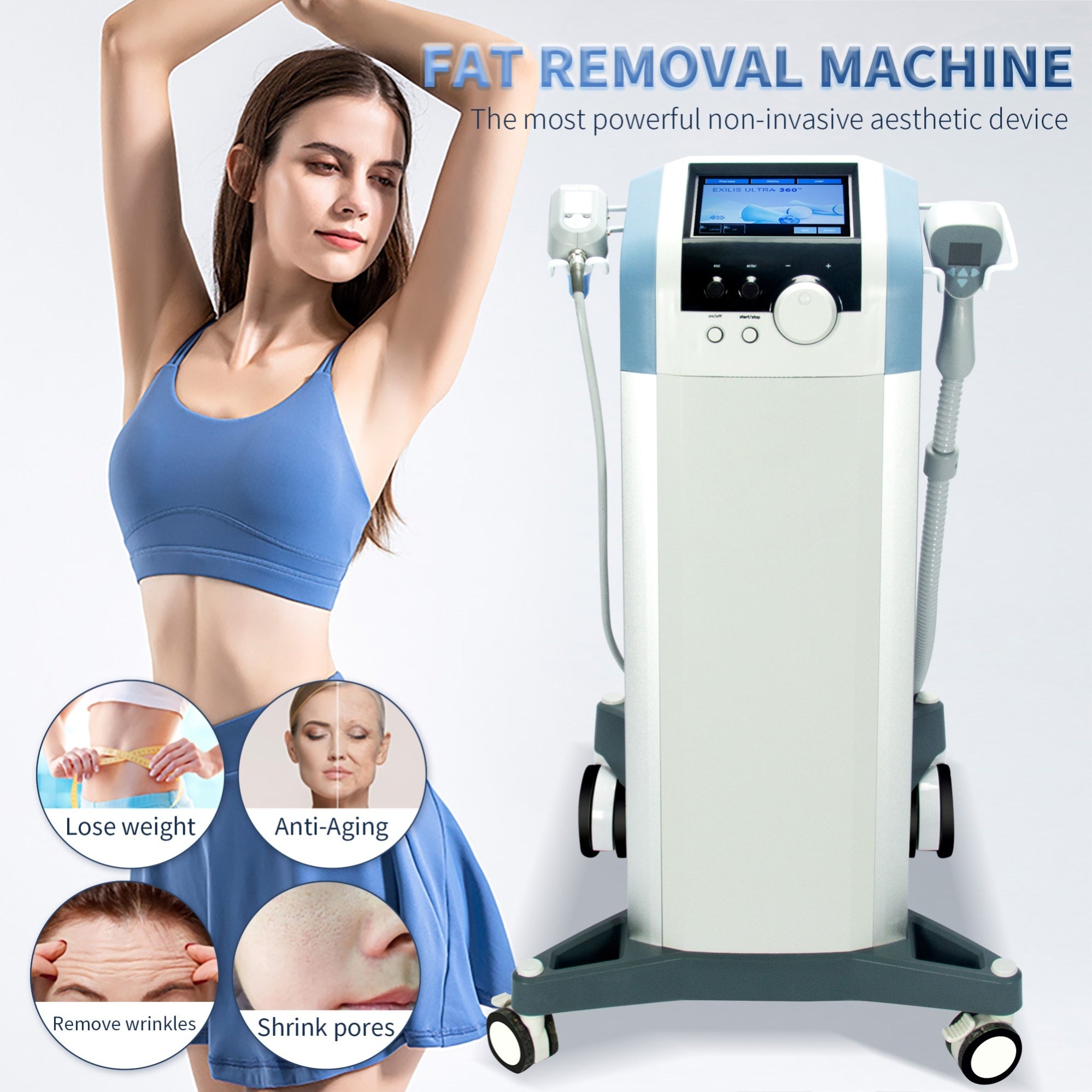 Ultra 360 Exilift Machine 2in1 RF Firming Skincare Device Radio Frequency Neck Lifting and Face Firming Body Slimming