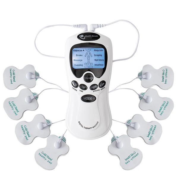 Electric Massage Instrument EMS Tense Machine Pulse Massager Tens Acupuncture Electrical Muscle Stimulator for Neck Back Body 240919