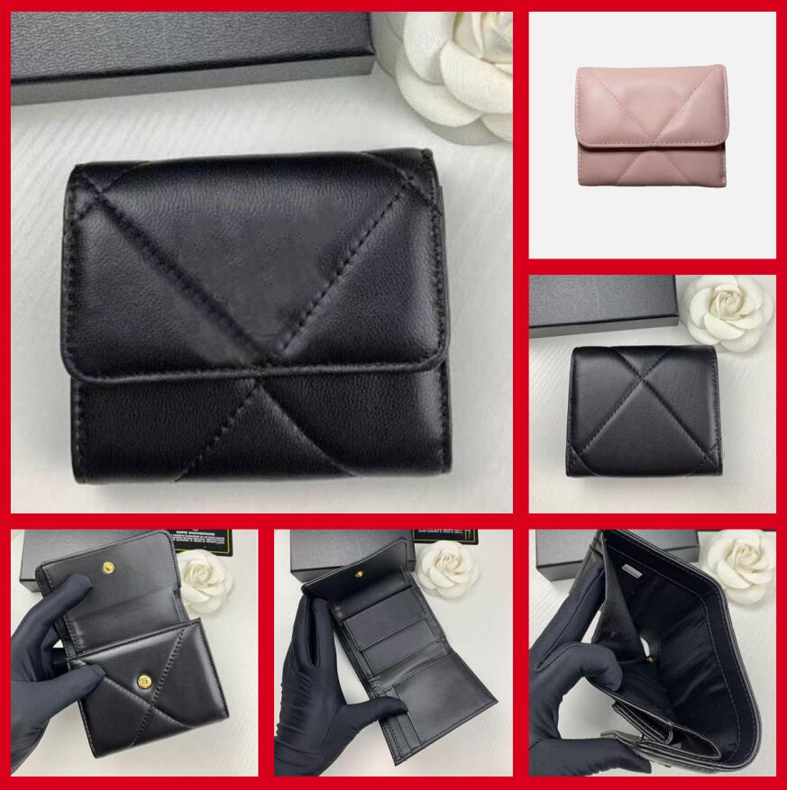 Designer Wallets Women Coin Purse Small Wallet Woman Card Holder Grain Beef Leather Lining Luxury Brown Flower Short Wallets Mini Wallets