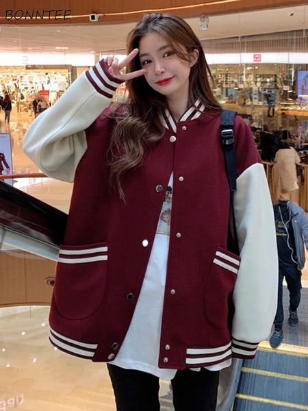 Baseball Jackets for Women Couple Korean Fashion Autumn Winter Outerwear All-match Ins Daily Loose Fit Casual Harajuku 241224