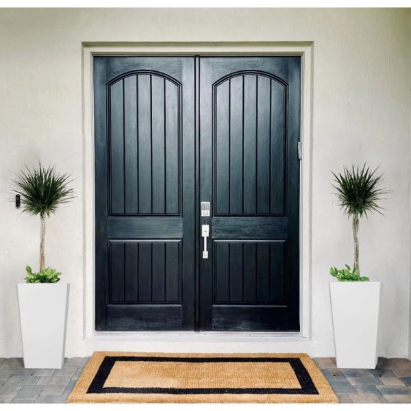 Tall Outdoor Planter Set of 2 Baskets Self Watering 20&quot; H Planters for Indoor Tall Front Porch Planters Heavy Duty Flower Pot