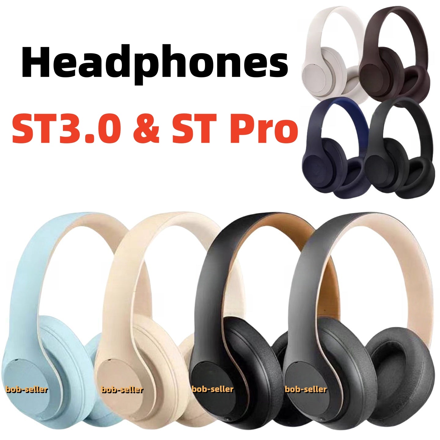 ST3.0 bluetooth Headsets 3 wireless headphones Wireless Earphones Noise cancelling headphone music sports headset Head foldable earphone animation s
