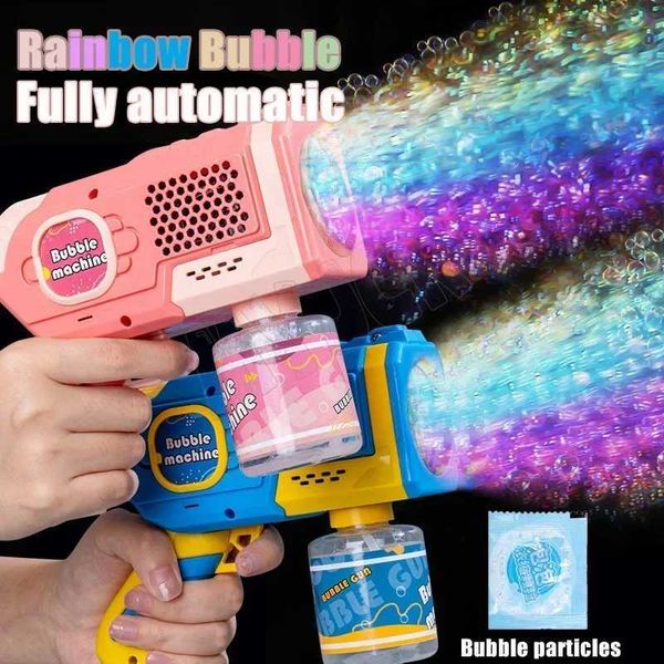 Baby Bath Toys Space Electric Automatic Bubble Machine Bubble Gun Summer Beach Bathing Outdoor Games Children Fantasy Kids Bubble Toy H25021