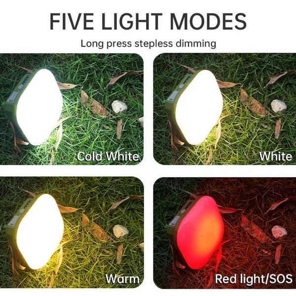 New Arrival MOSLIGHT outdoor cam light Mtifunctional solar charging tent light 4 lighting modes portable night light fishing light Z241121
