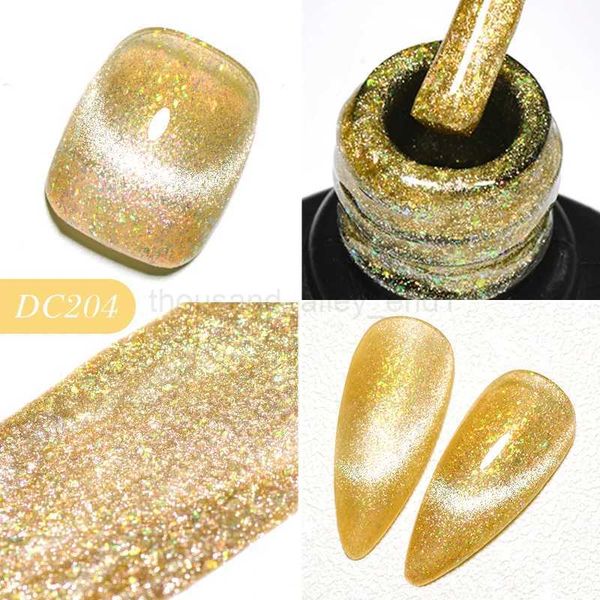 Mtssii 9D Laser Gold Cat Eye Magnetic Gel Nail Polish Snowlight Glitter Effect Soak Off UV LED Nail Art Gel Manicure VarnishY240729Y240729Y2