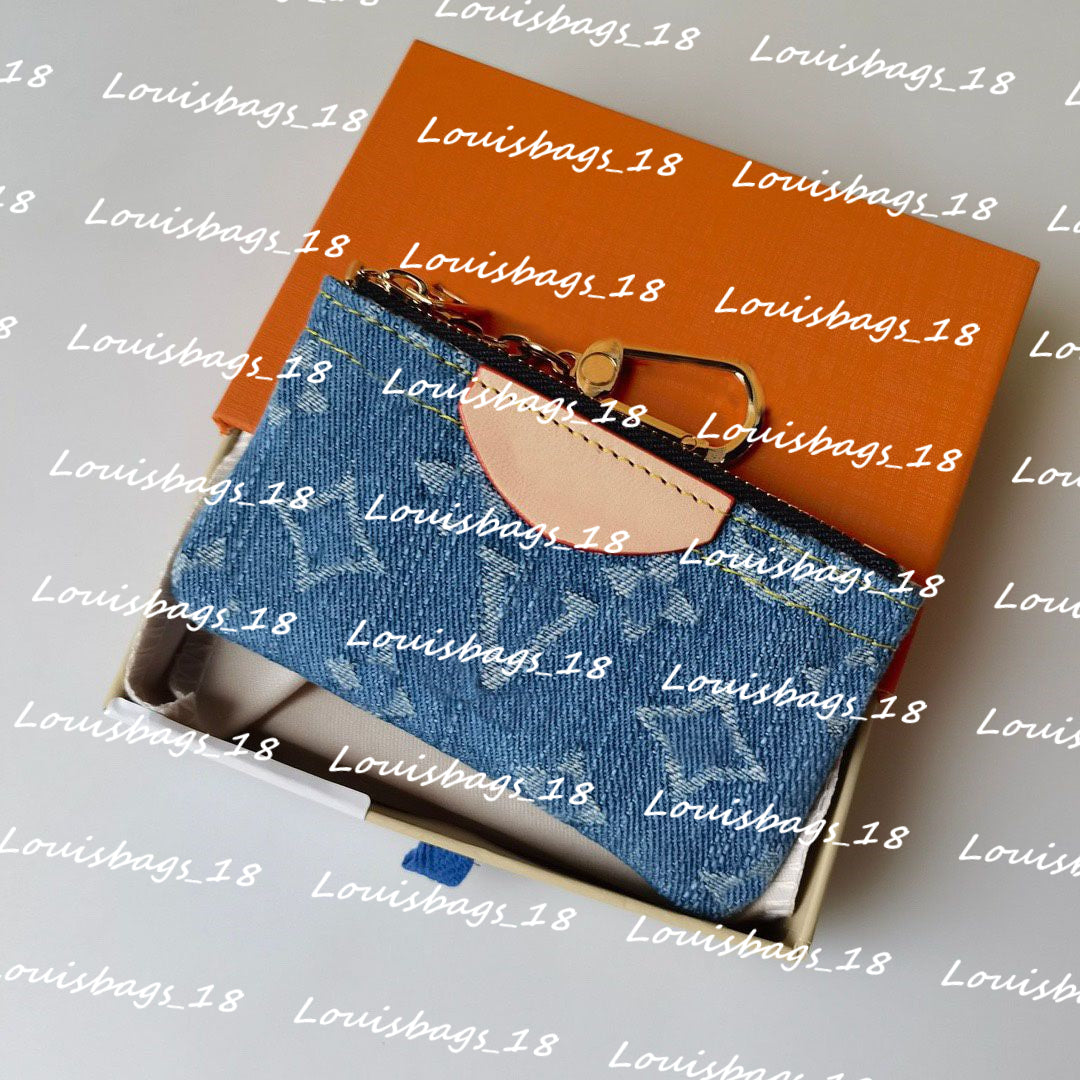 Holders Designers Denim Woman Designer Wallet Zipper Credit Card Holder Brand Full Letters Mens Luxury Purse Cardholders Fashion Wallets Handbag Wit