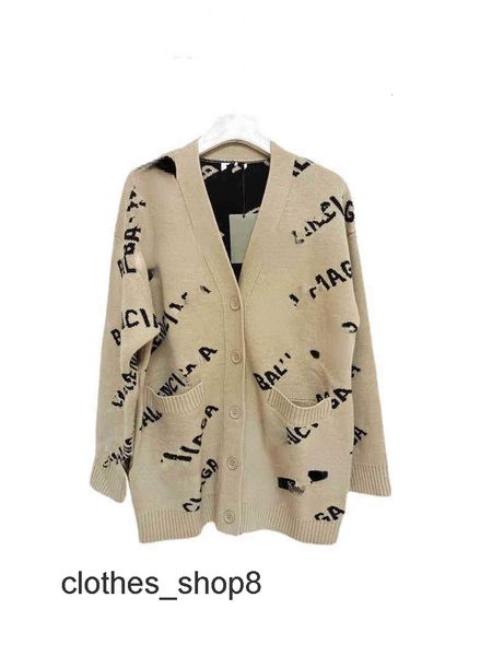 trendy brand mens brand wool fashion Balencagg winter hoodies italy Paris cardigan knitting star fresh sweet thick sweater for men YF82