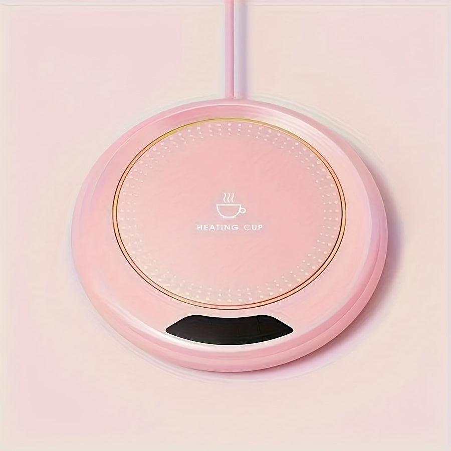 TEMU Smart Beverage Warming Coaster - Usb Powered, 3-level Temperature Control, Suitable For Home And Office, , Gift For Birthdays, Coffee And Tea