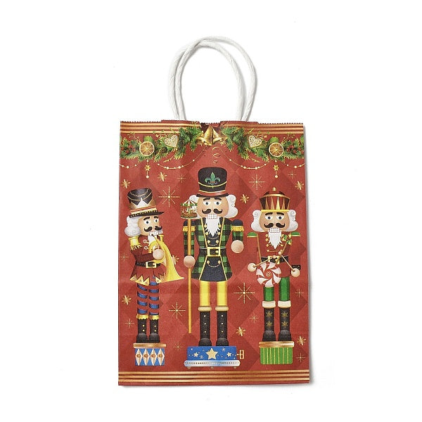 Christmas Nutcracker Kraft Paper Bags