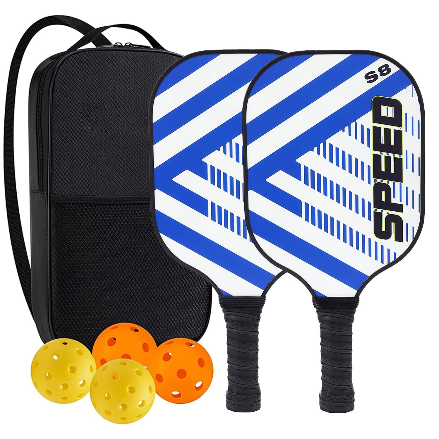 High-Performance Fiberglass Pickleball Paddle for Competitive Outdoors Games 2 Paddle & 4 ball & 1 bag 9907