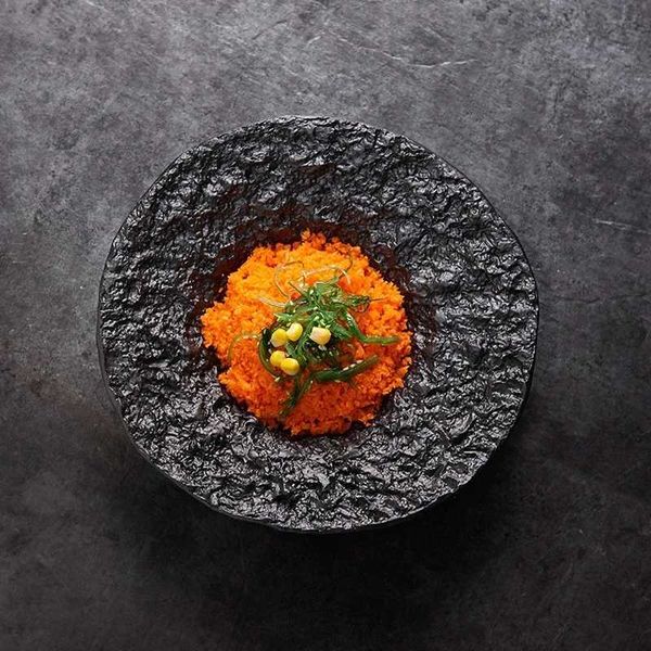 High-grade Western Food Plate Creative Ceramic Pasta Plate Salad Plate Artistic Conception Tableware Soup Plate Restaurant Plate Y250208