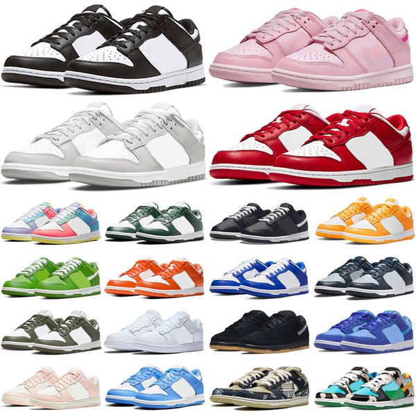 2024 Men Women Running Shoes Sneakers Panda Black White UNC Blue Grey Fog Photon Dust Syracuse Candy Vintage Green Sail Trail Platform Mens