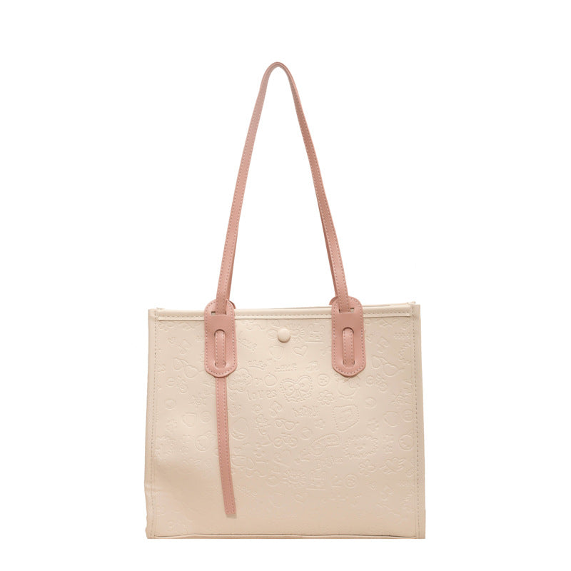 F106-Mirror quality class shoulder bag niche sense tote bag commuter large bag