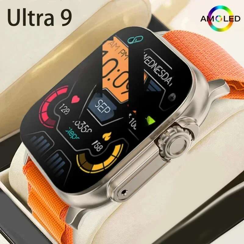 New 2 49mm Ultra 9 Series NFC Smart BT Call Waterproof Health Monitor Watches Men PK Hello Watch 3-HK8 por max-HK9
