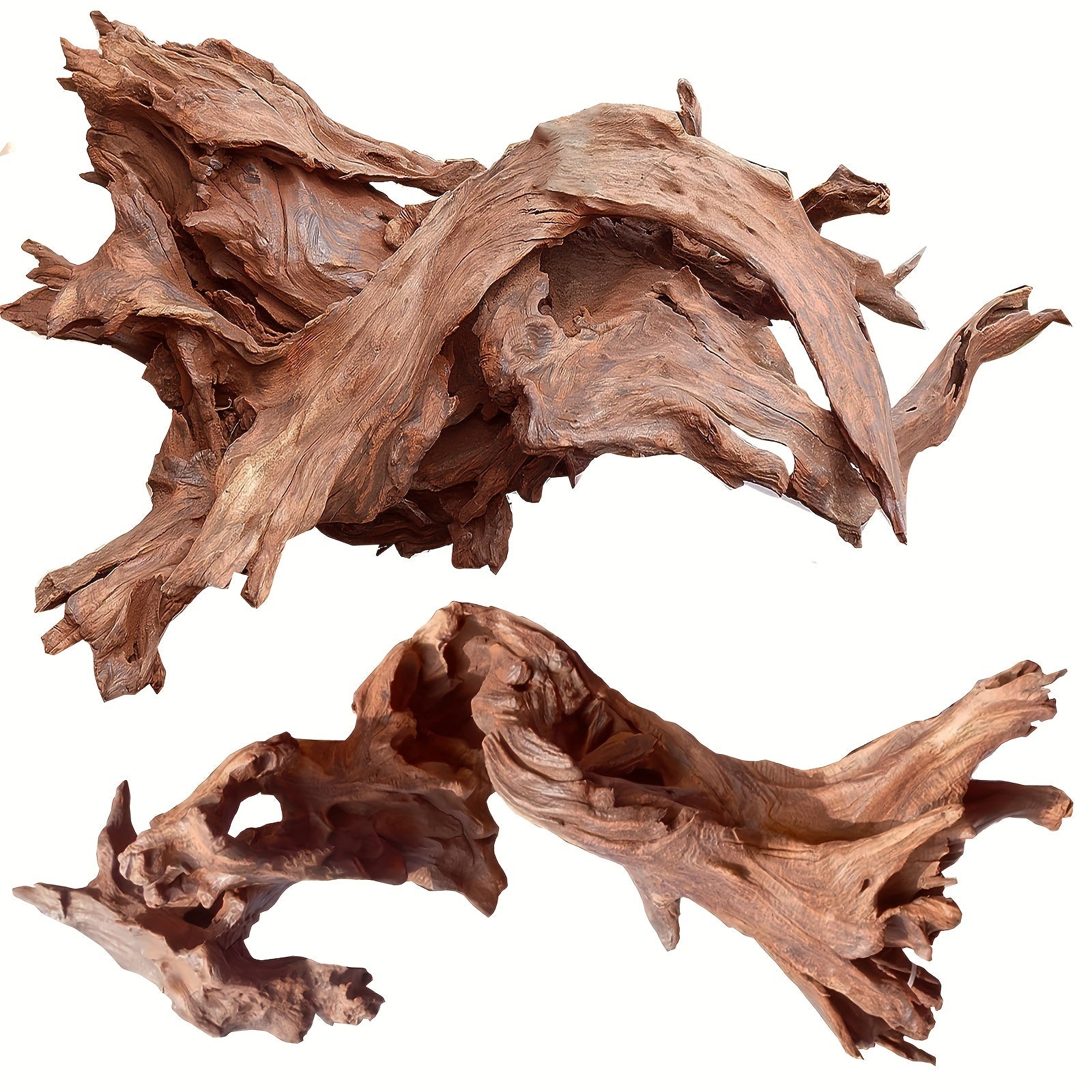 TEMU 2pcs Natural Driftwood For Aquariums & Reptile , 9-14 Inches - Durable, Branches For Fish Tanks, Bearded Dragons, Lizards, & More -