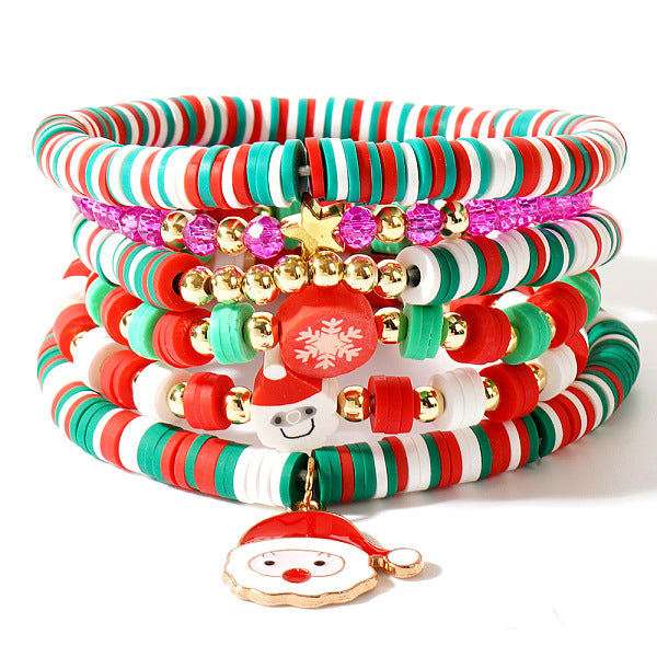 Pearl Clay Heishi Beaded Stretch Bracelets