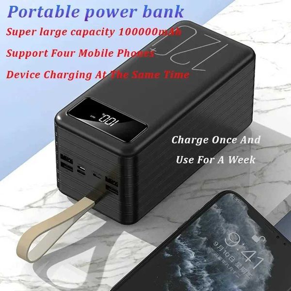 120000mAh Power Bank Outdoor Portable Power Bank Super Large Capacity Fast Charging Suitable for Mobile Phones Laptops TabletsCL240808
