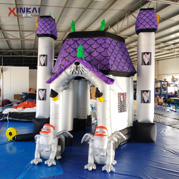 Scary Halloween Inflatable Haunted House Tent - Ideal for Creepy Party Decorations