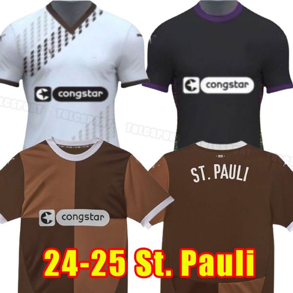 24 25 ST Pauli SOCCER JERSEYS HOME AWAY ST.Pauli BECKER 20 IRVINE 7 KYEREH 17 HARTEL 30 SMITH 8 PAQARADA 23 MEDIC 18 JERSEY FOOTBALL SHIRTS
