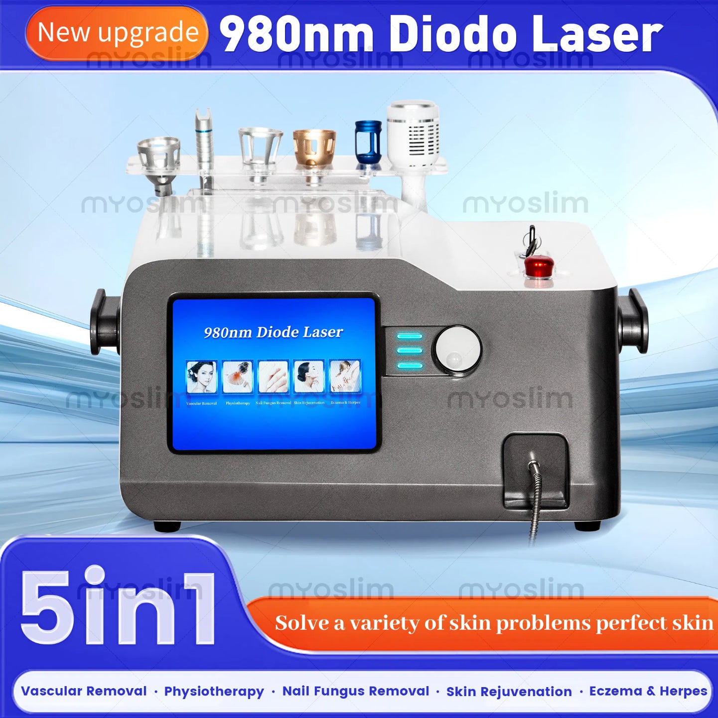 Hot 980nm Diode Laser Multifunctional Beauty Device Treats Facial Vascular Problems Nail Fungal Infections And Eczema Skin Rejuvenation And Physioth