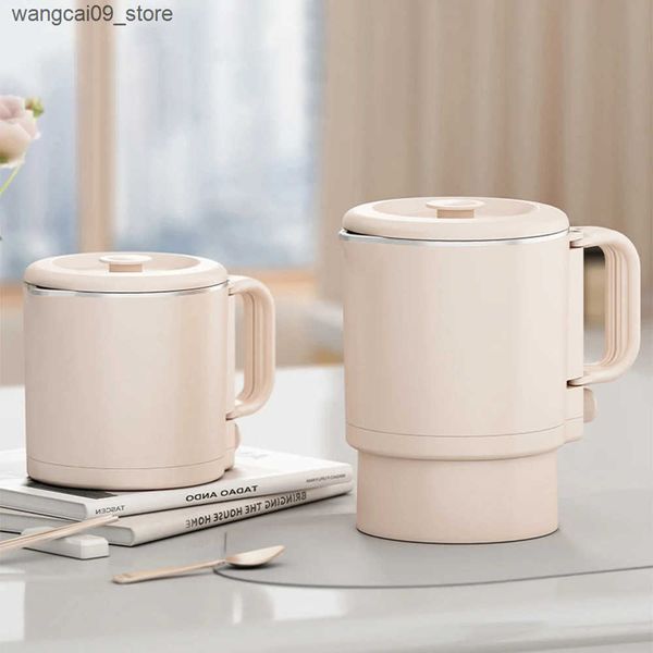 Health Pots 220V Folding Mini Electric Kettle Multi-function 304 Stainless Steel Portable Noodle Pot Kettle Water Cup Large Capacity Kettle