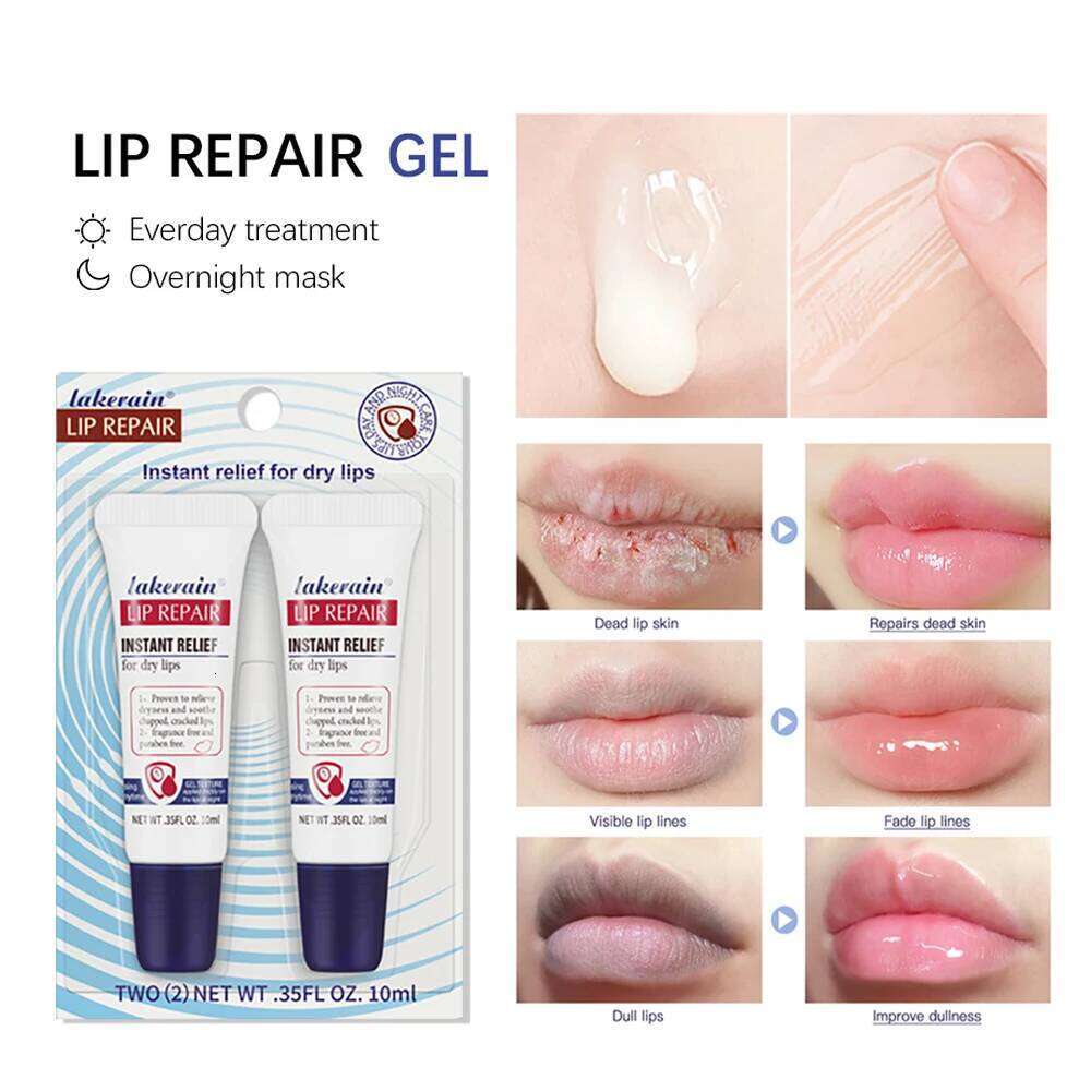 2pcs-Lot Moisturizing Repair Gel Instant Relief For Dry Liquid Balm Paraben Free Lip Care Product Reduce Lips Line free shipping