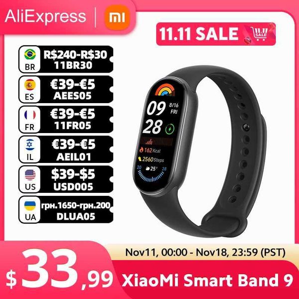 Xiai Smart Band 9 Bracelet with 1.62-inch AMOLED Display for Blood Oxygen Rate Monitoring and 150+Sports Mode Smart Band Y241114