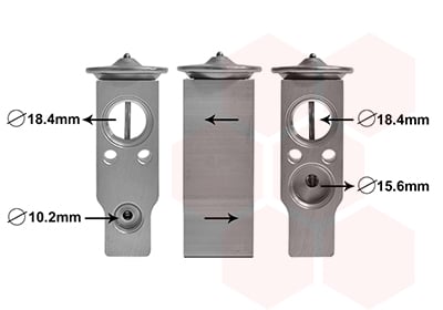 Expansion Valve, air conditioning VAN WEZEL 53001637