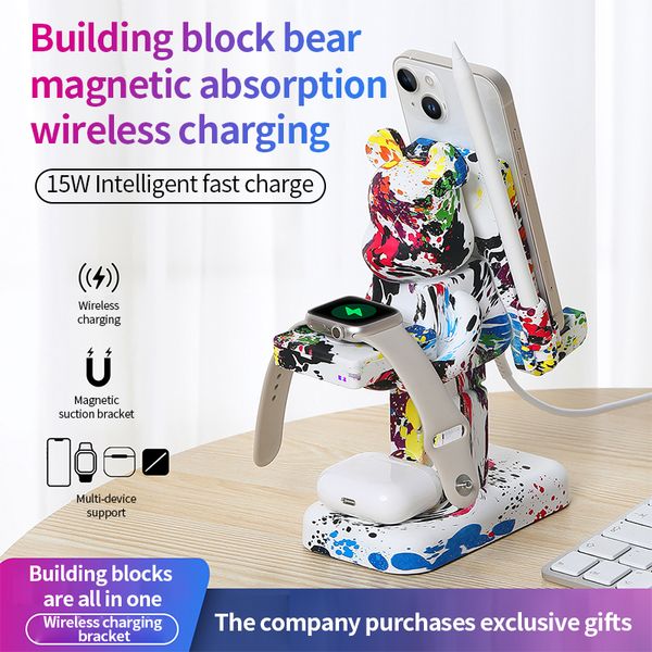 Doodle Building block Bear - 4-in-1 (Mobile phone Watch pen wireless headset)