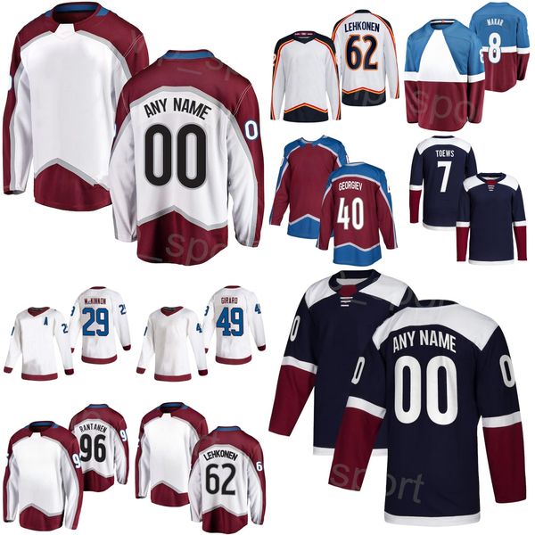 Women Men Youth Hockey 49 Samuel Girard Jersey 40 Georgiev 29 Nathan MacKinnon 96 Mikko Rantanen 8 Cale Makar 62 Artturi Lehkonen 7 Devon To