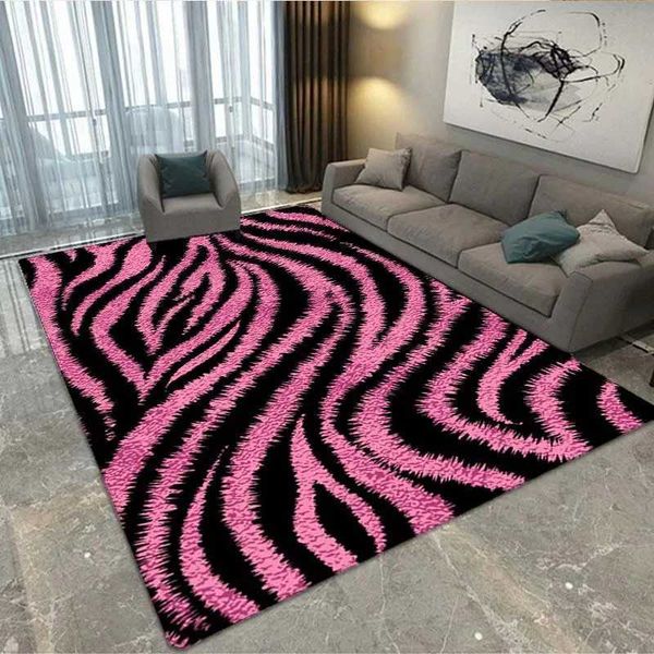 Carpet Colorf Zebra Pattern Area RugCarpet Rug for Living Ro Bedro Sofa Off Doormat Decoration Kids Non-slip Floor Mat Z241113