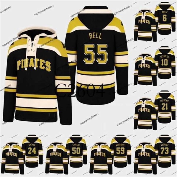 GC2604 A3740 Josh Bell Pittsburgh Hoodie jersey Joe Musgrove Felipe Vazquez Jameson Taillon Starling Marte Bryan Reynolds Roberto Clemente