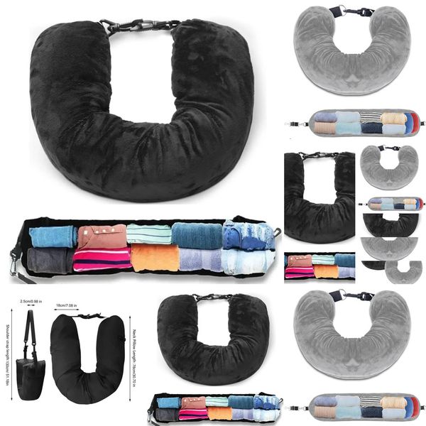New New New Fillable Neck Stuff With Clothes Carry Portable Waterproof Pillowcase Storage Bag Pillow Travel Accessories