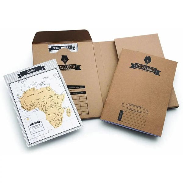 Notepads Original Travel Journal Logue Adventure Bucket List World Map Book Scratch Off Diary Notebook 231020
