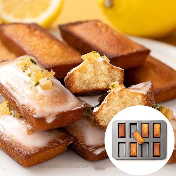 8 Hole Cake Baking Pan Fernanxue Cookies Baking Mold Carbon Steel Loaf Tins Mini DIY Muffin Bakery Oven Mold Baking supplies 240729