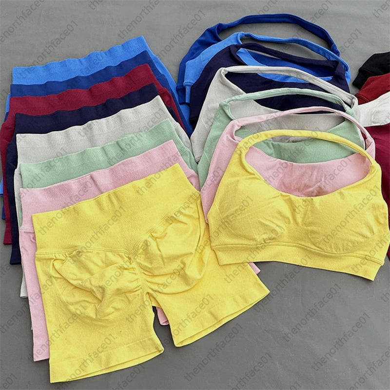 Womens Yoga Set Yoga Sports Underwear High Waist Exercise Tight Shorts lmpact Gym Set Womens Strappy Sports Suit Fitness Clothes Seamless Yoga Set B