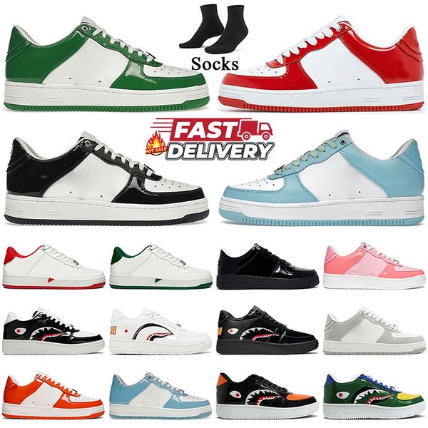 Designer Shoes Men Women Low Patent Leather Camouflage Skateboarding Jogging Trainers Sneakers