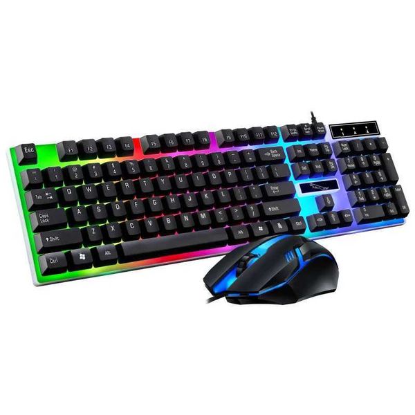 RGB Gaming Keyboard Gamer Keyboard And Mouse Kit Wired Mechanical Keyboard Gaming Keyboard And Mouse Combo For Windows PC GamersXJ241225