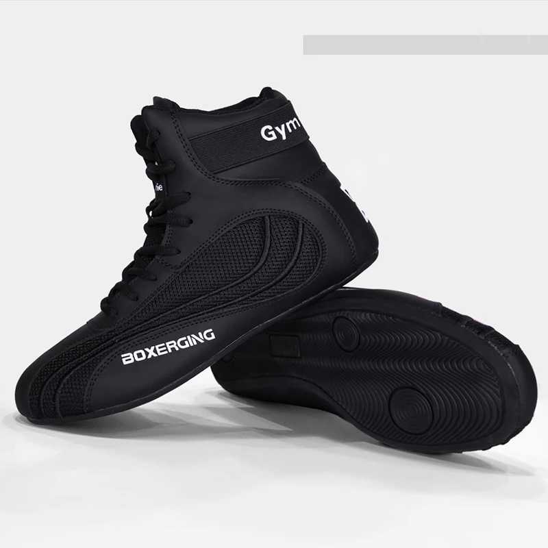 New Arrival New breathable boxing shoes for men lightweight boxing boots for women anti slip flying sports shoes large-sized 45 wrestling shoes Z250