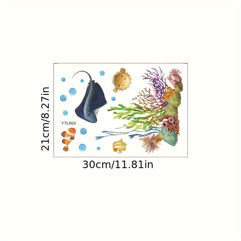 TEMU -the- World Toilet Lid Decal - Fun & Creative Bathroom Decor, Reusable Self-adhesive Sticker, 8.27in X 11.8in, Toilet Cover Sticker