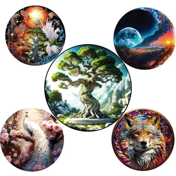 Wooden Animal Puzzles Jigsaw for Adults Kids Mysterious owl 150 PCS Puzzle Christmas Gifts Family Games Wood Jigsaw 2024 LX241024