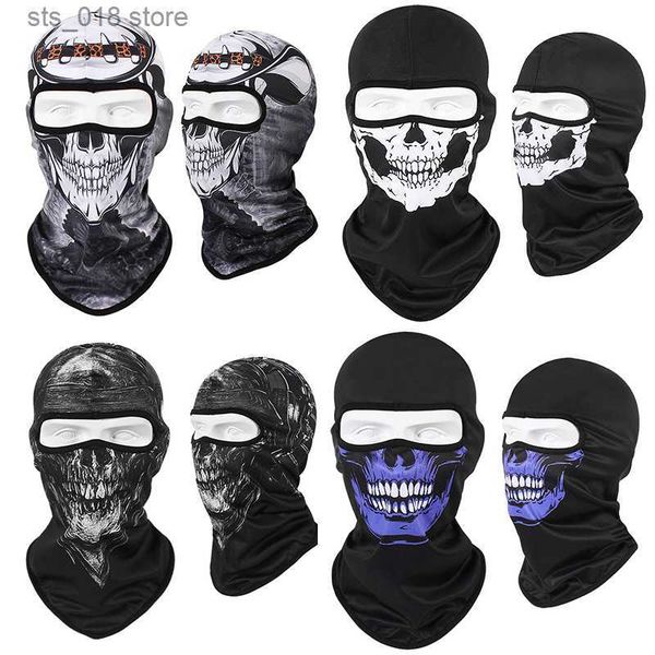 Cycling Caps Masks 4Pcs Multifunction Full Face Mask Cycling Fishing Ski Neck Warm Head Scarf Balaclava Sport Skull Bandana Reusable Headgea