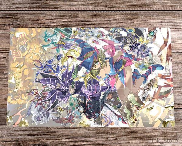 Mouse Pads Wrist Rests YuGiOh Playmat Duel TCG CCG Mat Trading Card Game Mat Rubber Mouse Pad Table Desk Mat Bag 60x35cm R230830