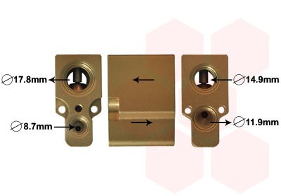 Expansion Valve, air conditioning VAN WEZEL 58001076