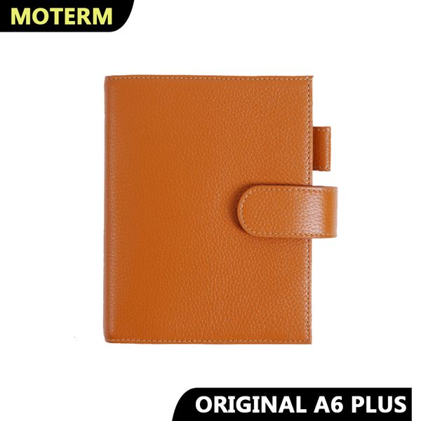 Notepads Moterm Original Series A6 Plus Cover for A6 Stalogy Notebook Genuine Pebbled Grain Cowhide Planner Organizer Agenda Journal 230712