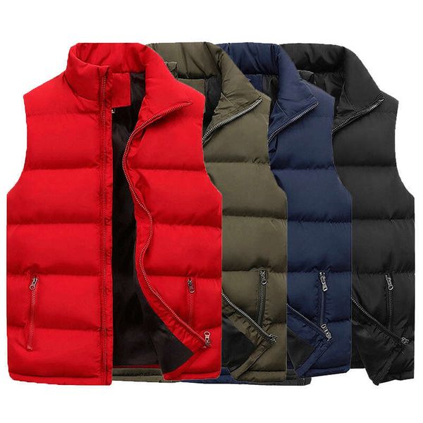 4 Color Mens Winter Casual Outerwear Warm Hood Jacket Vest Sleeveless Waterproof Jackets Cotton Vests Men
