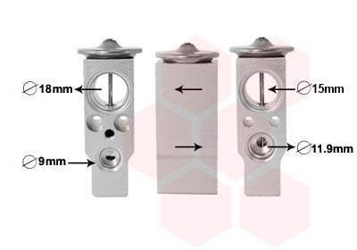 Expansion Valve, air conditioning VAN WEZEL 59001171