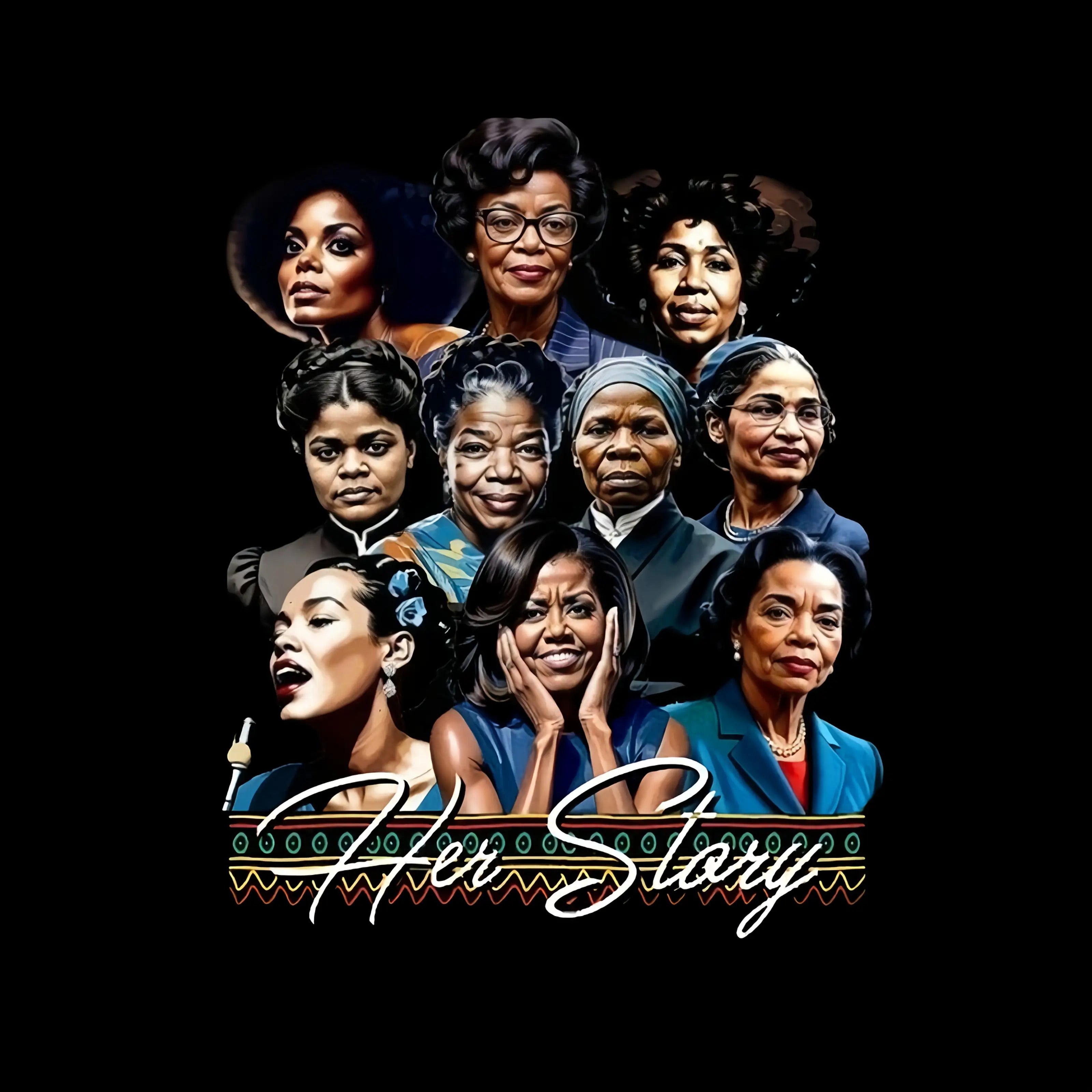 TEMU Black History Kamala & Iron-on Transfer Sticker - African Design With Angelou, , Angela - Plastic Applique For T-shirts, Bags, Pillows, Jeans -