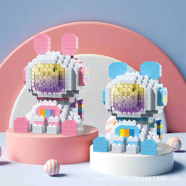 Blocks Light astronaut micro particle building block ornament childrens puzzle building block gift S2412192